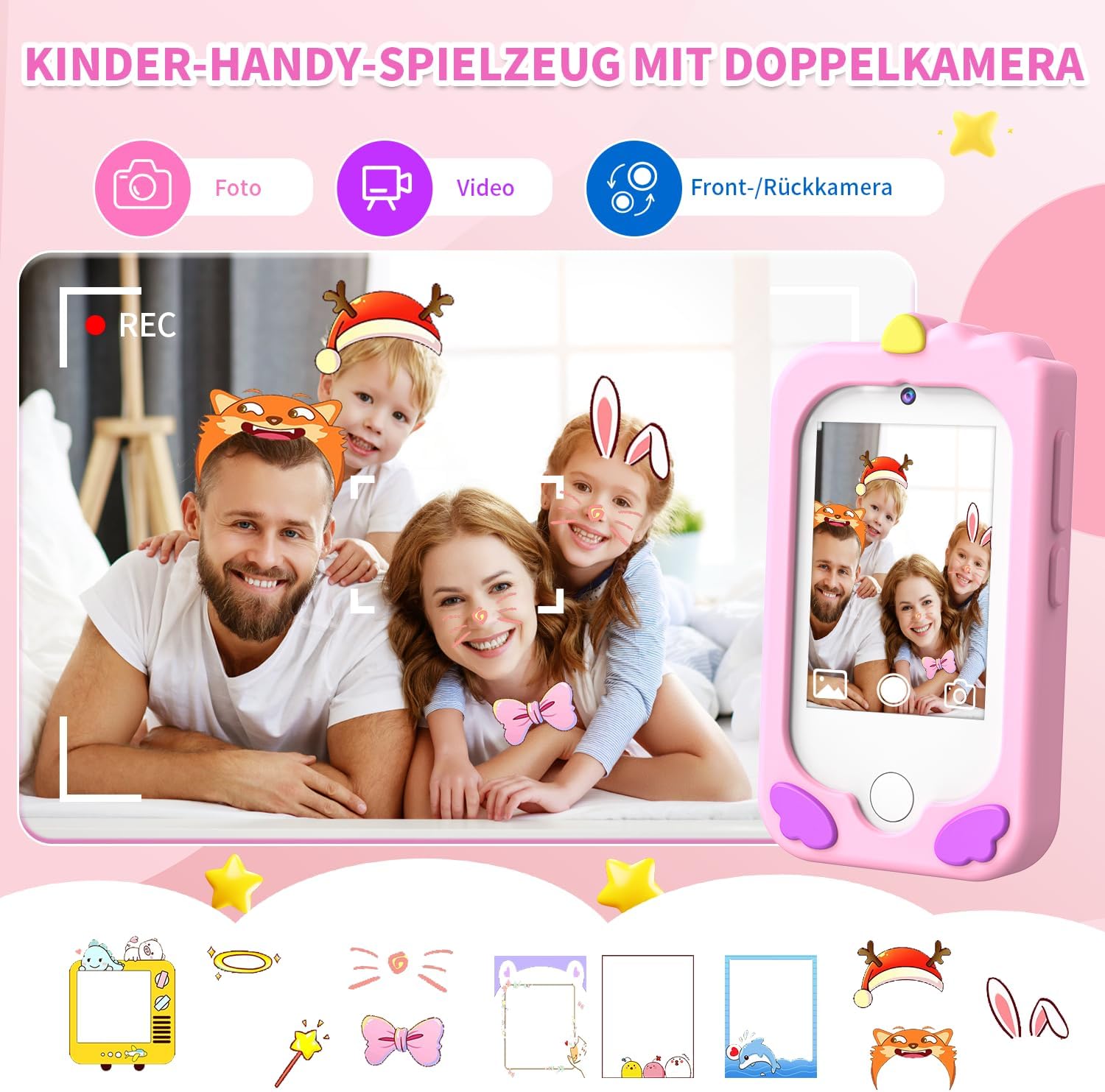 Detalle de CHAKEYAKE Kinderkamera 2,8" Touchscreen