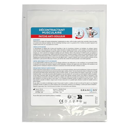 Thumbnail 1 de Granions Décontractant musculaire, 5 patchs antidouleur chauffants 8 h