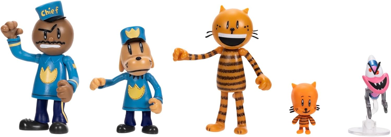 Detalle de Policán Multipack de 5 Figuras de 7 cm de Jakks Pacific – Lil Petey, Petey, Chief y Flippy