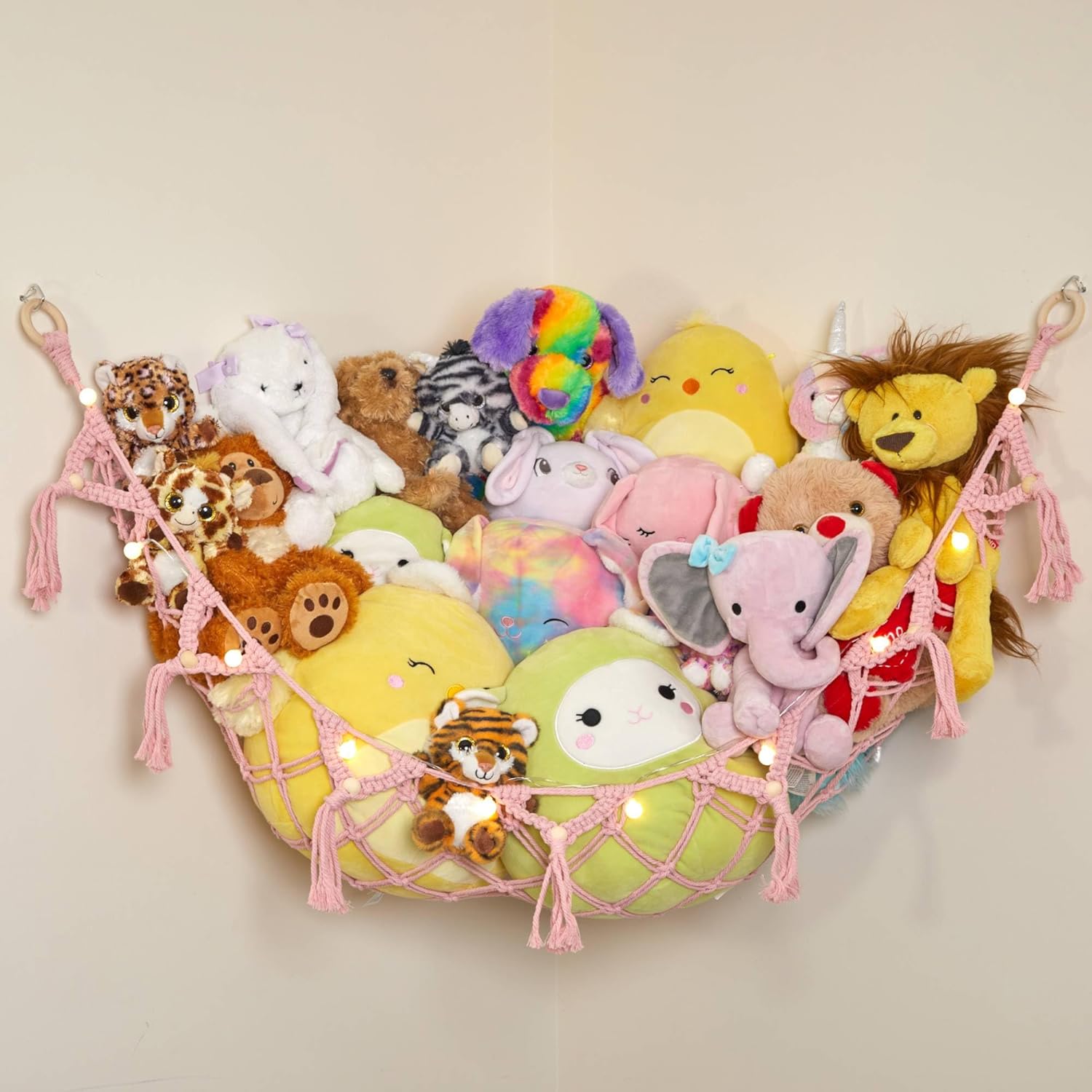 Thumbnail 4 de Lilly's Love Stuffed Animal Storage Macrame Hammock, Large — Grey