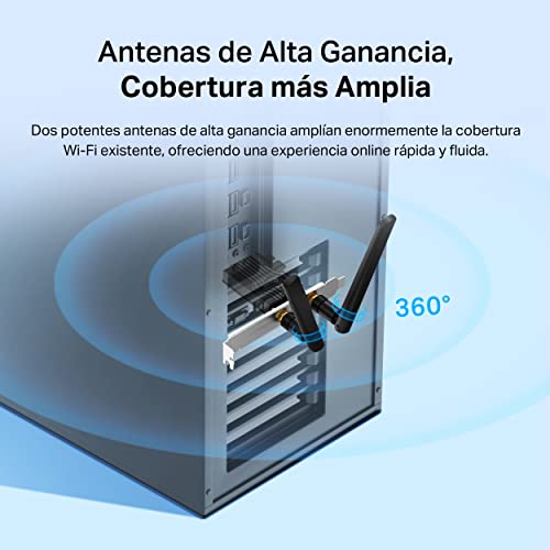 Detalle 2 de TP-Link Archer TX55E: Tarjeta PCIe AX3000 con Wi‑Fi 6, Bluetooth 5.2 y disipador para PC