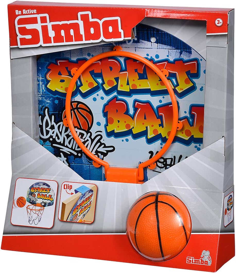 Detalle de Simba 107406024 basketbalset met deurhouder en bord van 27,5 x 21 cm