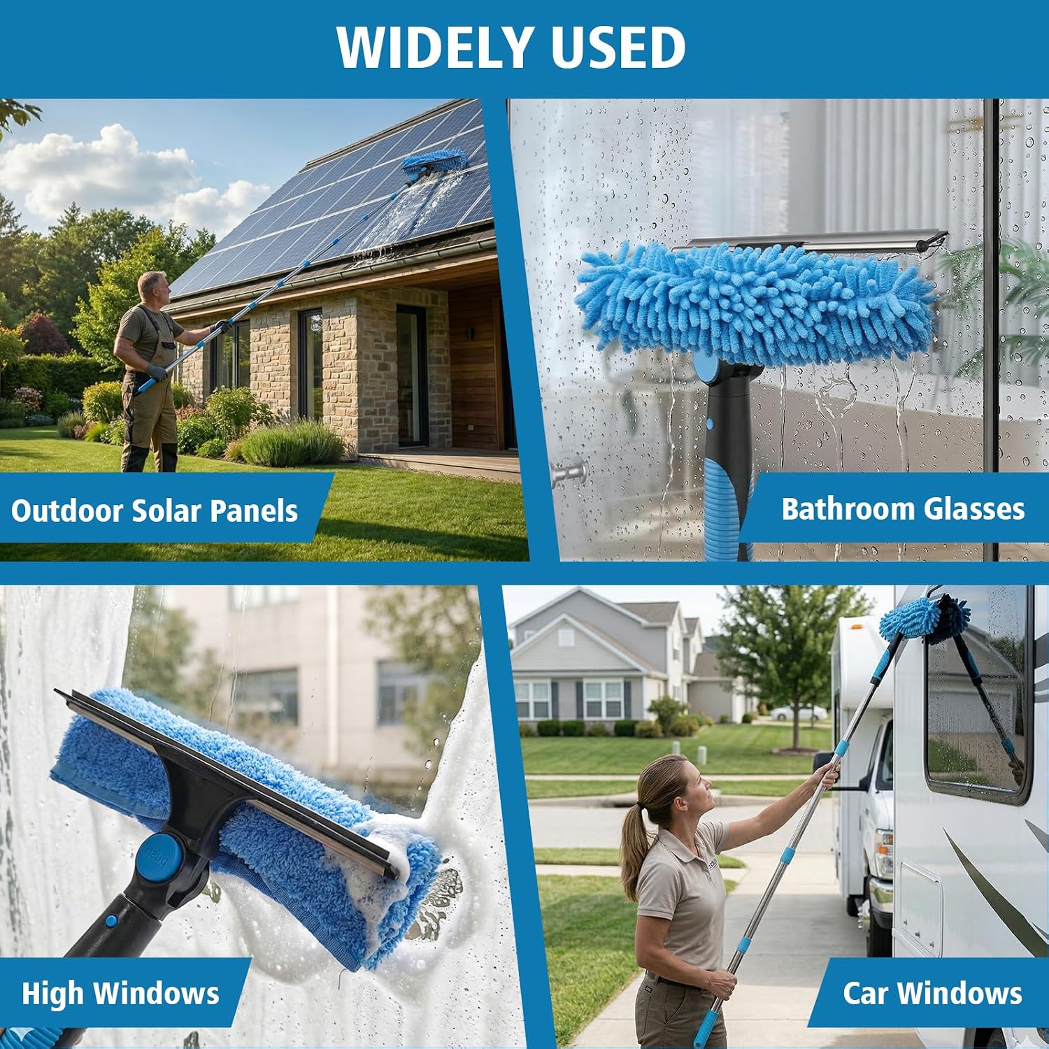 Thumbnail 6 de Scalnuvyyh 4.5M Window Cleaning Pole & 400ml Window Cleaner: A Practical Kit for High and Low Windows