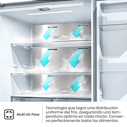 Detalle de Hisense RQ5P470SEIE: Frigorífico Americano Cuatro Puertas con Conectividad WiFi y 483 L