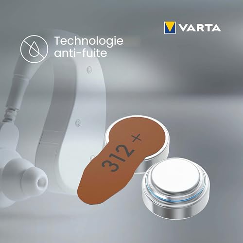 Thumbnail 6 de VARTA Piles auditives type 312, brun – lot de 60 | Power on Demand, Made in Germany