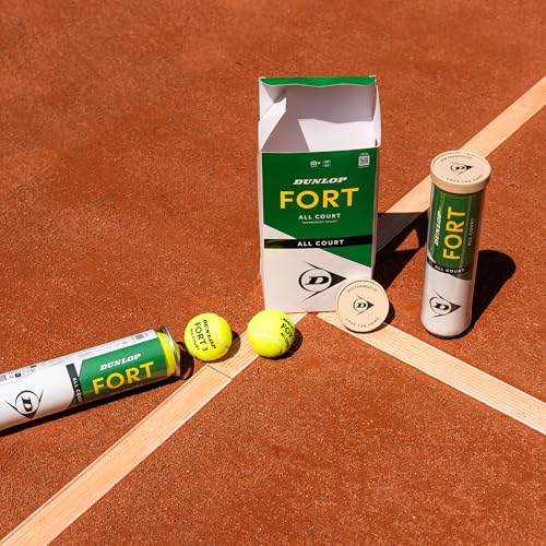 Detalle de Dunlop Pallina da tennis Fort All Court TS: 2x4 palline per sabbia, erba e campo duro