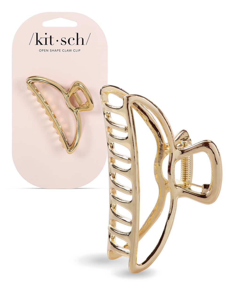 Kitsch Metal Hair Clips for Women - Durable Gold Claw Clip (1 Pc)