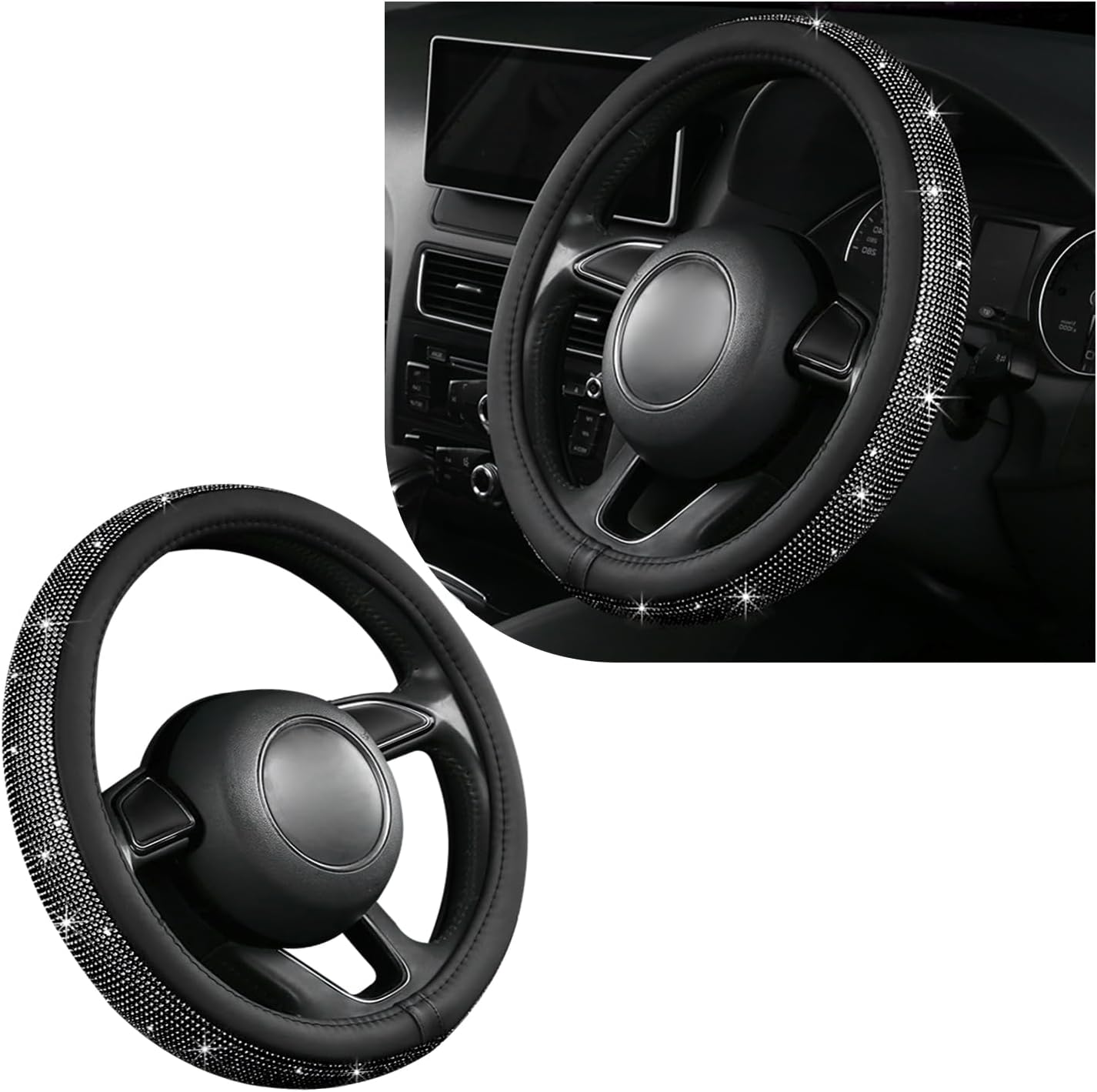 Thumbnail 6 de LSKASELUE Steering Wheel Cover, 15 Inch