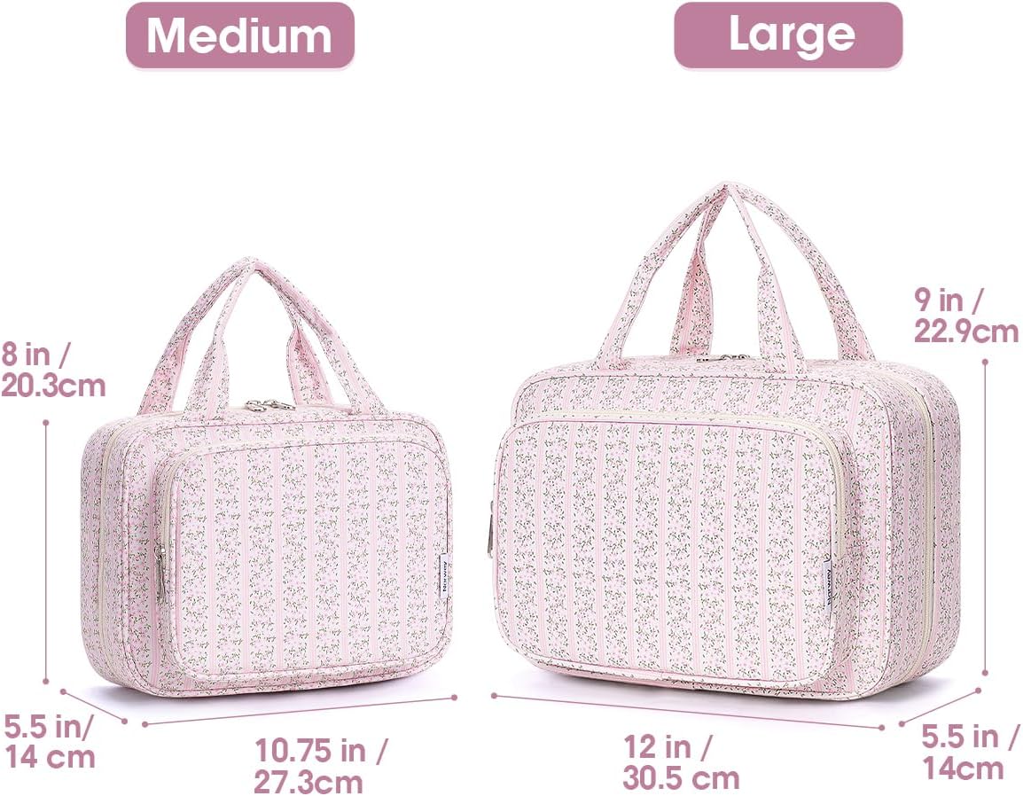 Thumbnail 1 de Narwey Large Hanging Travel Toiletry Bag for Women – Pink Buds (Large)