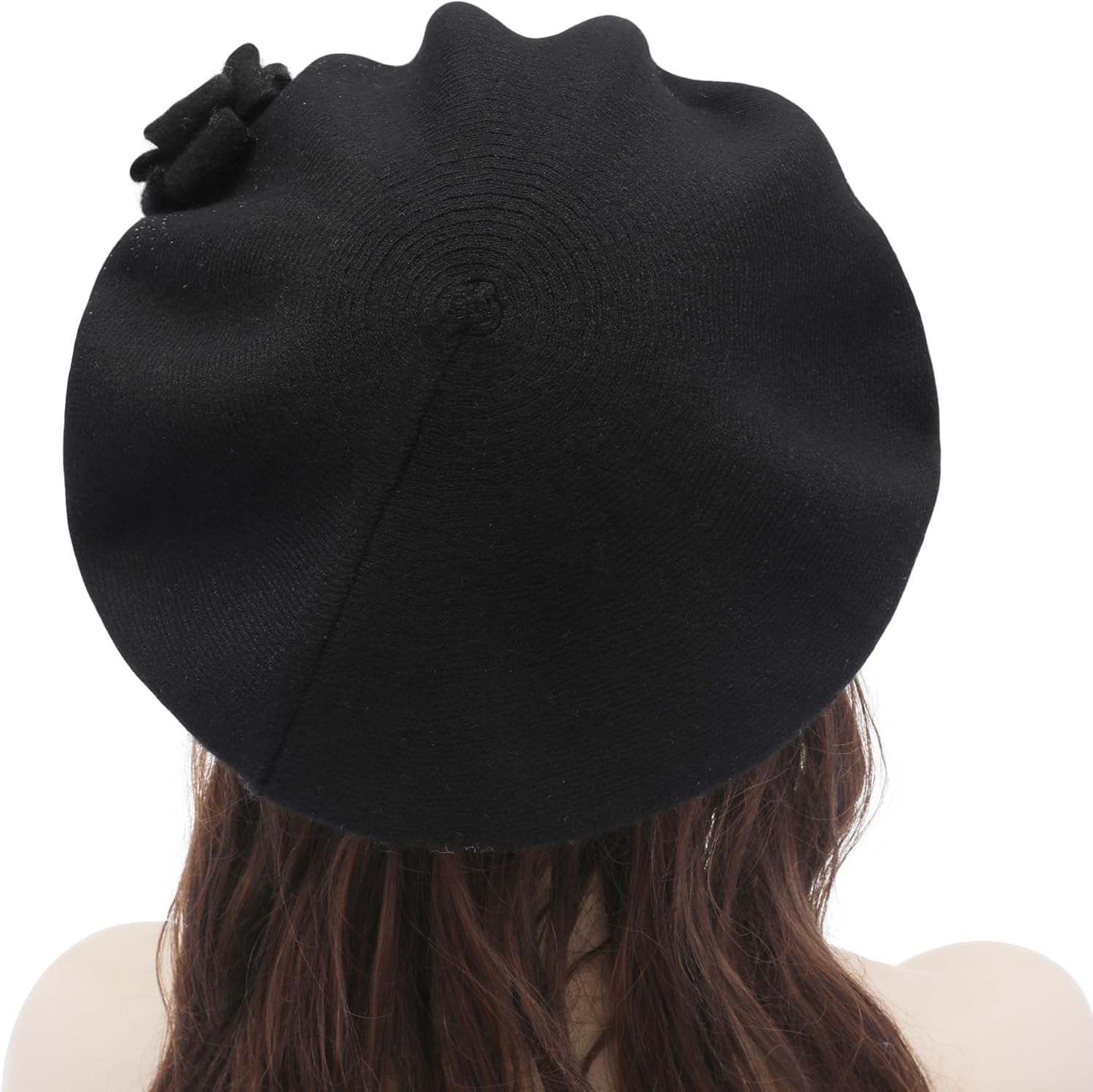 Thumbnail 2 de ZLYC Béret français réversible pour femme, uni et motif floral