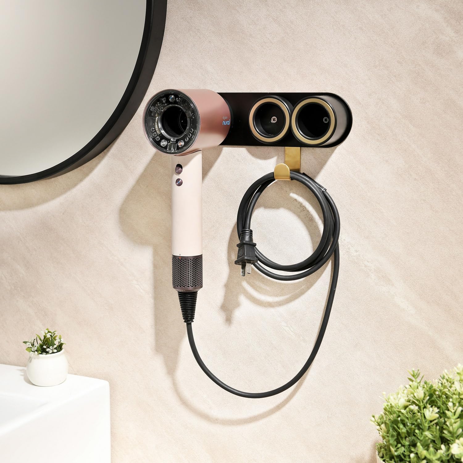 Thumbnail 6 de UEMUSI Haartrocknerhalter ohne Bohren – magnetische Wandhalterung für Dyson Supersonic & Nural, weiß