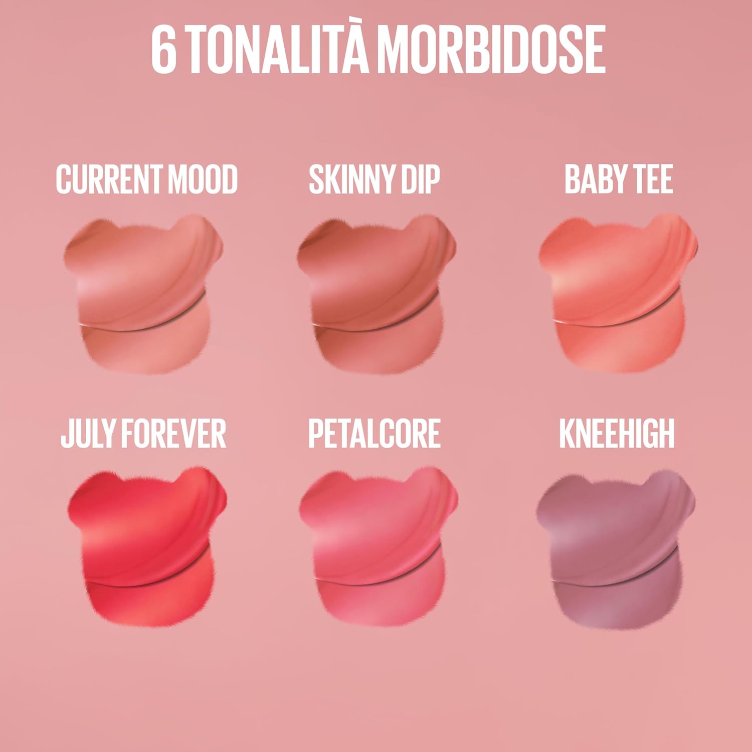 Detalle de Maybelline New York Teddy Tint: Tinta Labbra a Lunga Tenuta, Effetto Matte Vellutato - Current Mood 10 (5 ml)