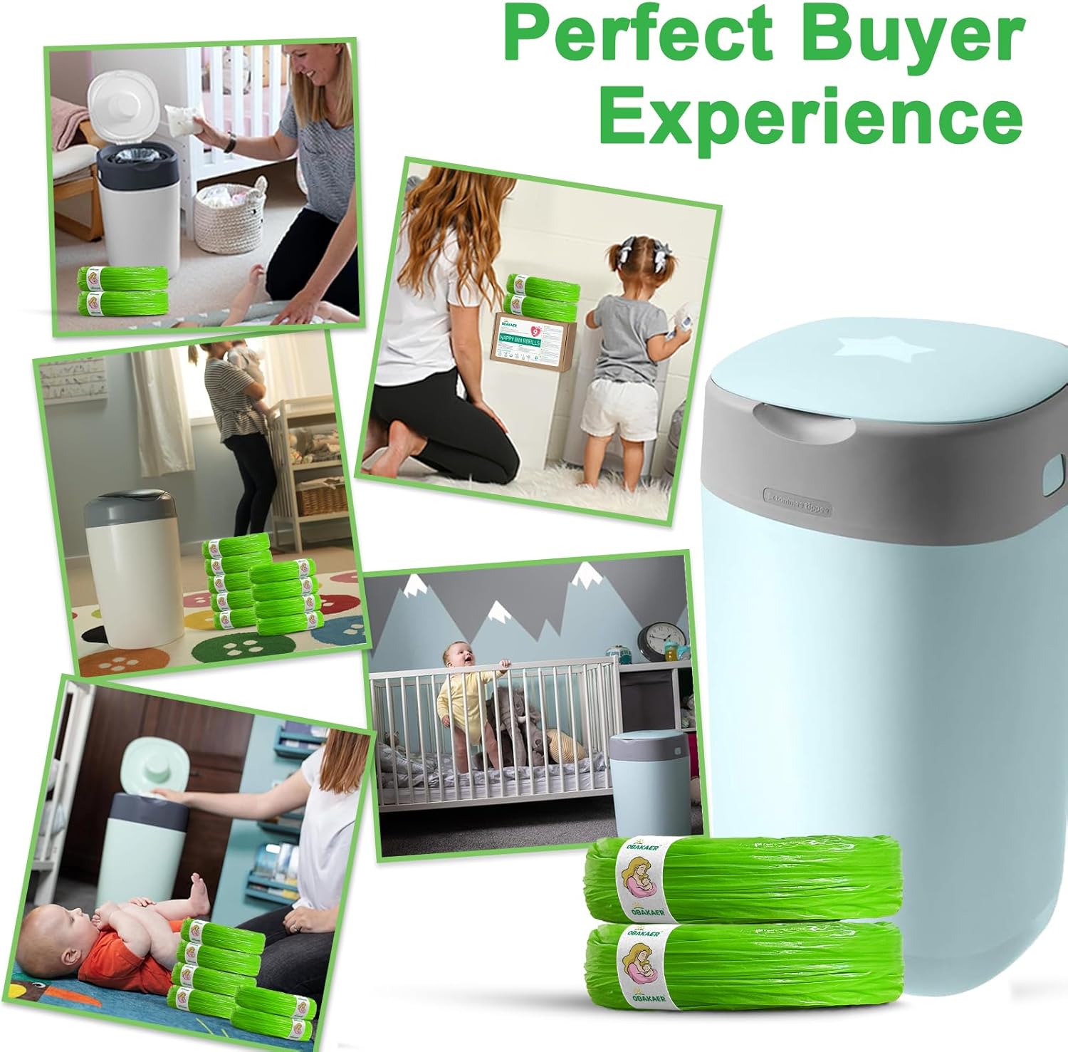 Thumbnail 5 de Tommee Tippee Nappy Bin Refills 9 pack 7 m