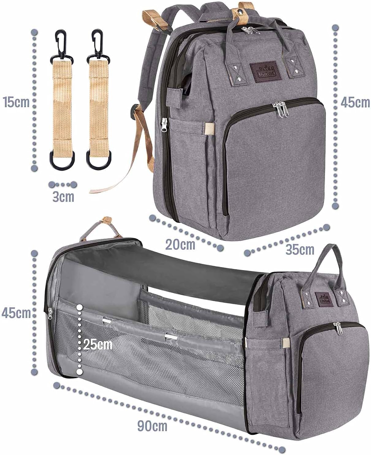 Thumbnail 5 de all Kids United® Baby Wickelrucksack Deluxe mit integriertem Babybett – kompakt, flexibel und zuverlässig