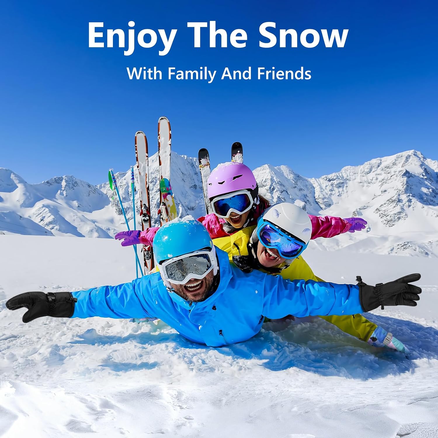 Detalle 2 de Ski Gloves Warmest Waterproof Breathable Snow Gloves