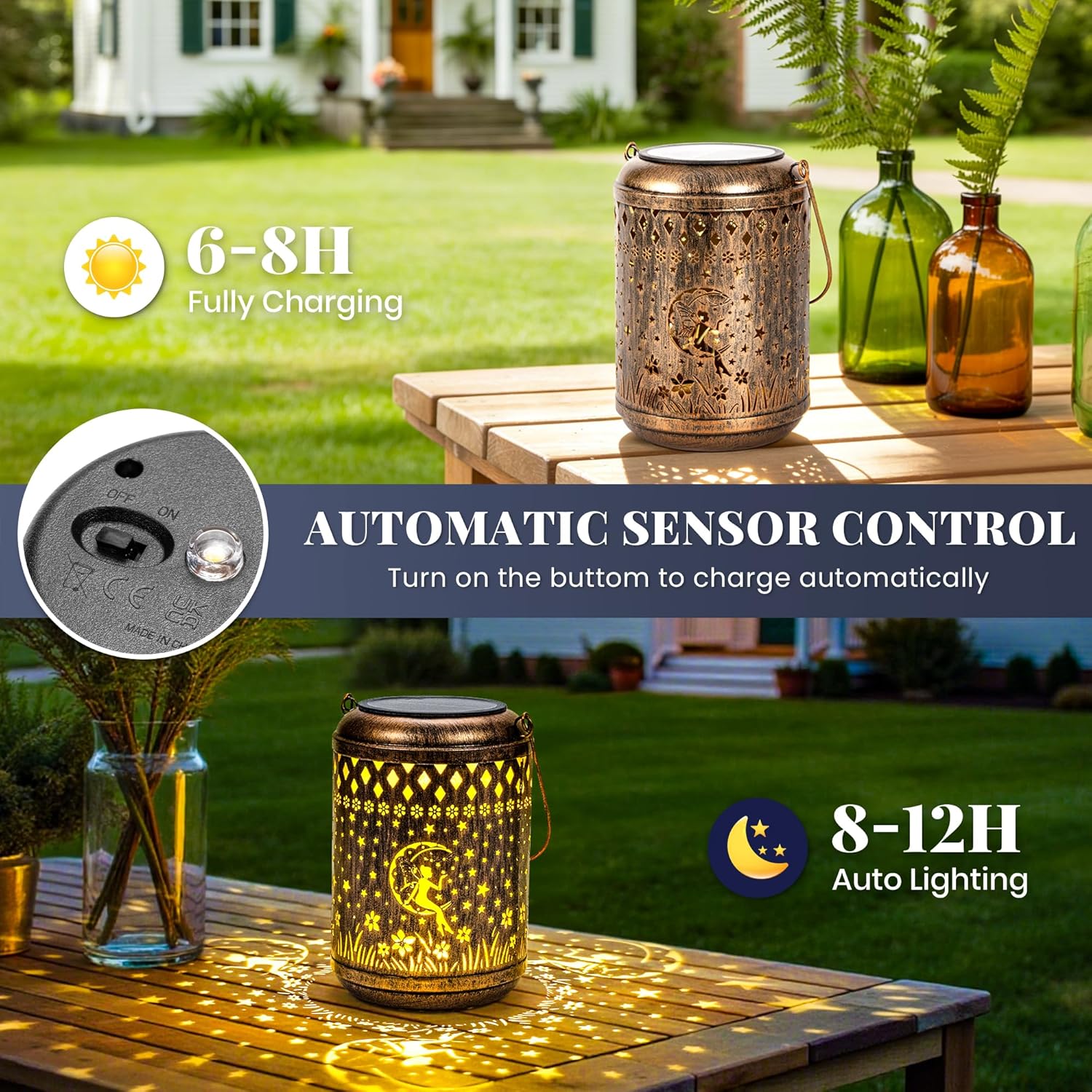 Thumbnail 4 de GIGALUMI Solar Lanterns Outdoor Hanging Fairy Lights (IP65)