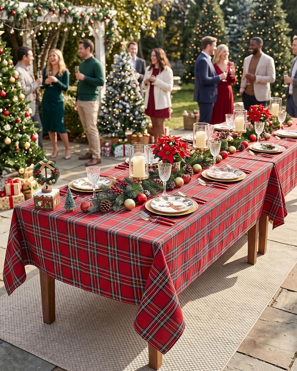 Detalle de HOMEPEAK Rectangular Tablecloth 60 x 84 Inch