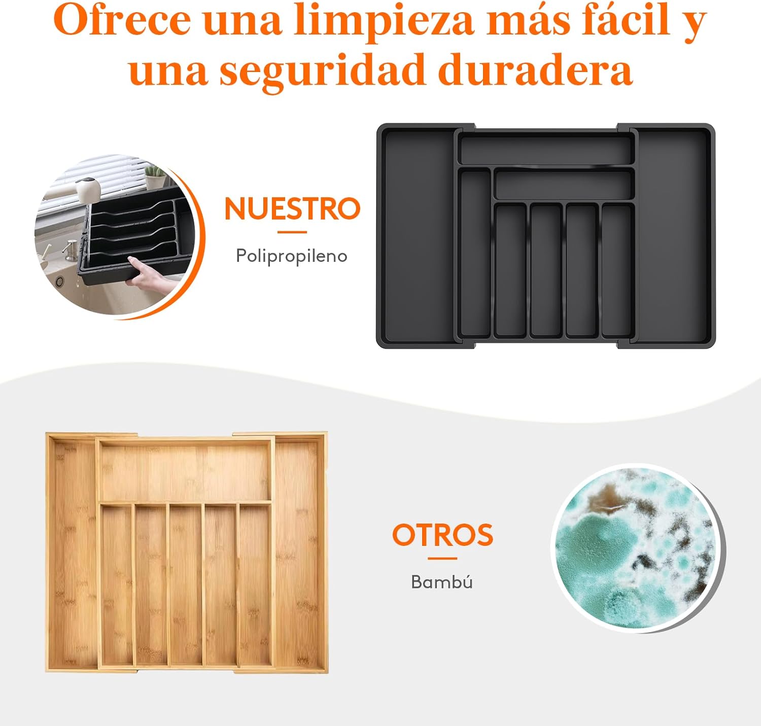 Thumbnail 4 de Lifewit Organizador Cuberteros Mediano, Almacenaje Cocina 🥄