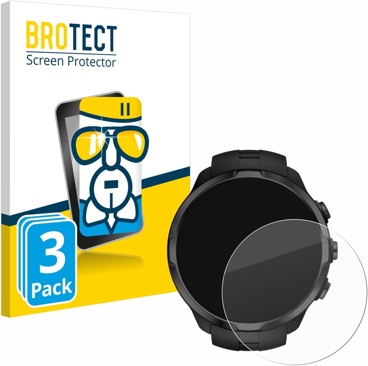 brotect Pellicola Protettiva Vetro per Suunto Spartan Sport/Ultra – Protezione Schermo (3 Pezzi) 9H, Chiaro