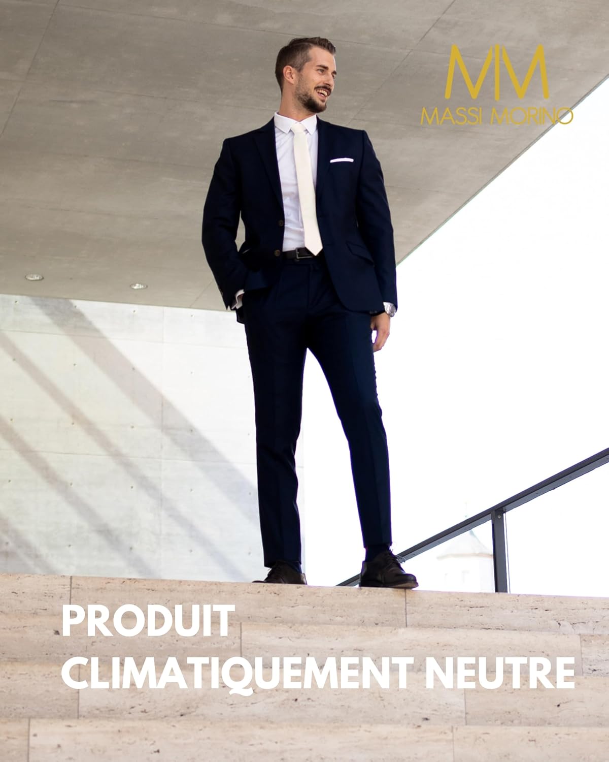 Detalle de Massi Morino Cravate étroite pour homme (6 cm) – Schlips uni slim fit en différentes couleurs
