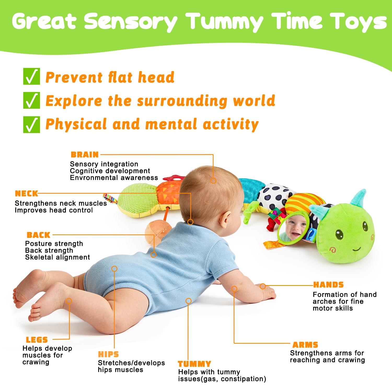 Detalle de Baby Sensory Caterpillar Toy 20-inch