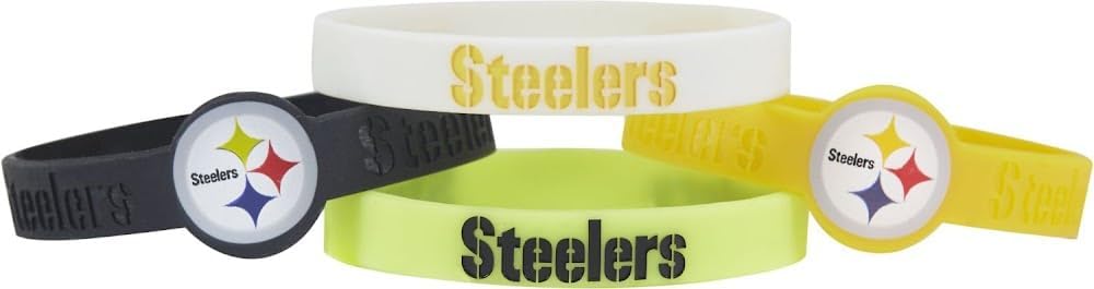 Detalle 2 de NFL Silicone Bracelets 4-Pack — Team-Logo Wrist Bands in Team Colors