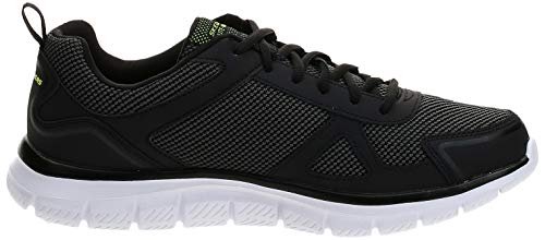 Detalle 2 de Skechers Track Bucolo, zapatillas de running para hombre en negro y blanco, talla 41