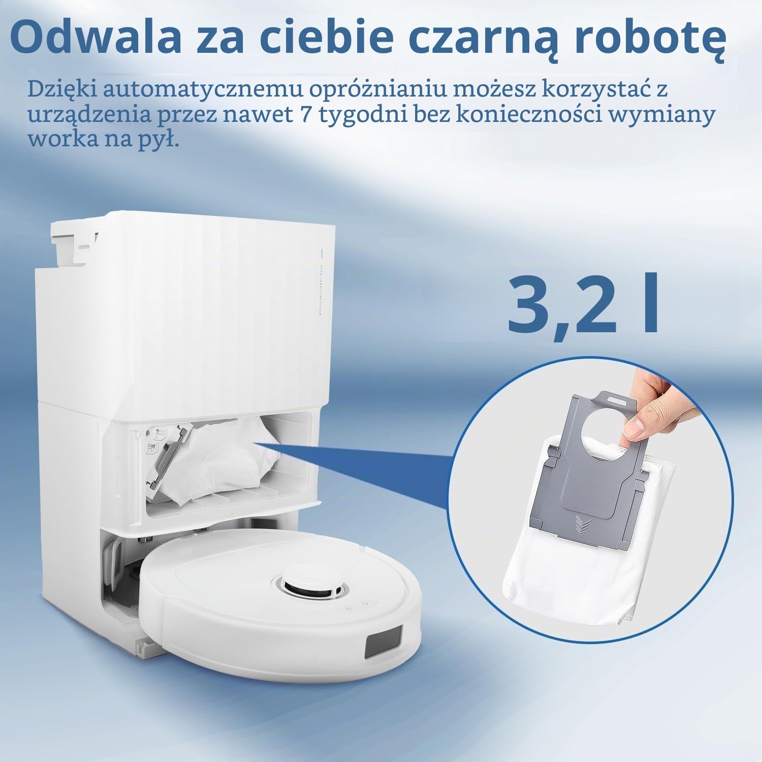 Detalle 1 de howekuze QC22 – 10 worków do Roborock, 2,7 l, wielowarstwowa filtracja