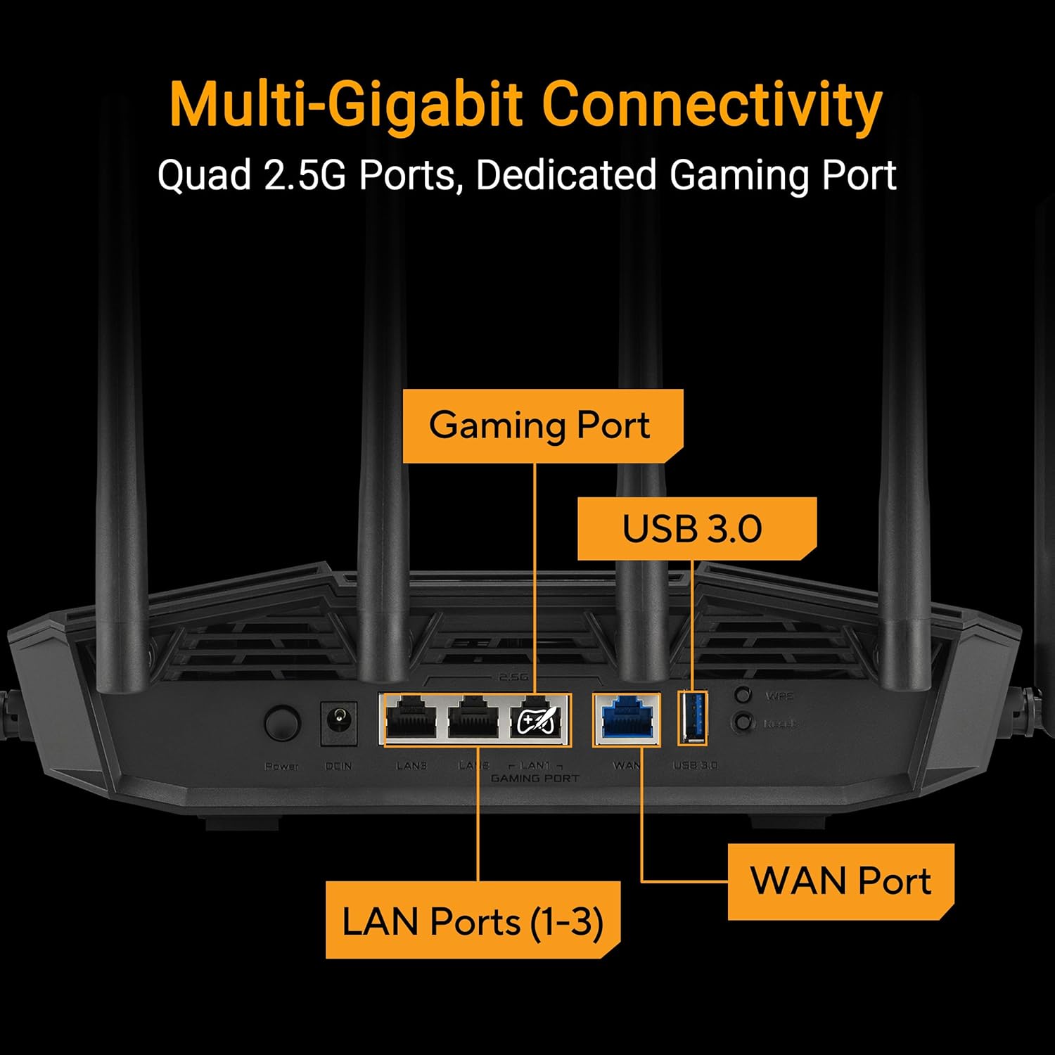 Thumbnail 3 de ASUS TUF Gaming BE9400 Tri-Band Gaming-Router mit WiFi 7 (802.11be) und vier 2,5G-Ports