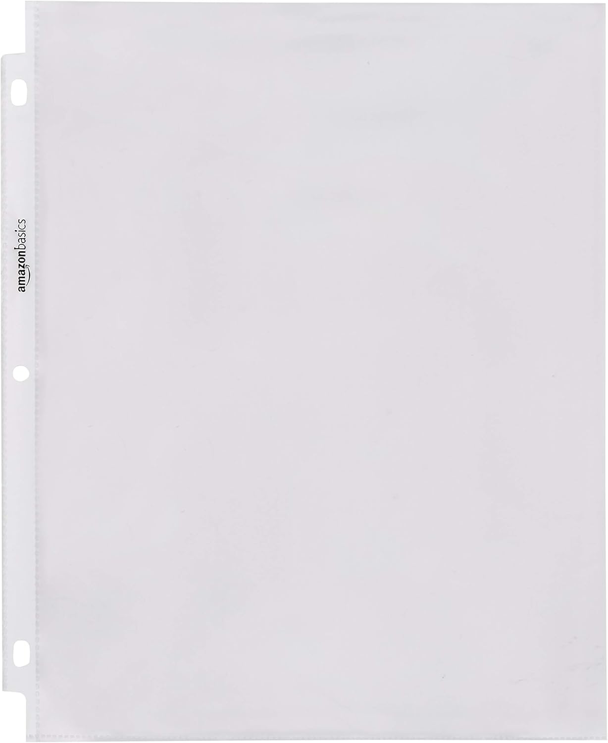 Detalle de Amazon Basics Heavy Duty Non-Glare Sheet Protectors for 3-Ring Binders (Letter 8.5 x 11, 100-Pack)