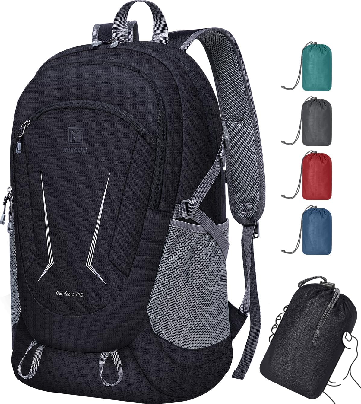 Detalle de MIYCOO Ultra Lightweight Packable Backpack (Waterproof, 35L, Foldable Daypack)