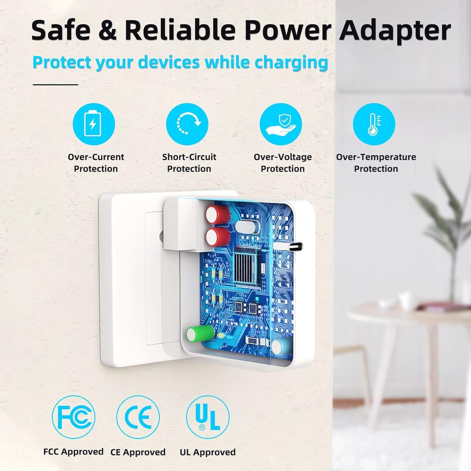 Thumbnail 2 de 96W USB-C Fast Laptop Charger (MacBook Pro/Air compatible) with foldable plug and 1.8M USB-C cable