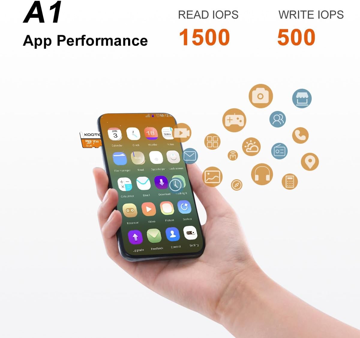 Thumbnail 1 de KOOTION Scheda di Memoria 128GB Micro SDXC U3 A1 V30: velocità reali, affidabilità e versatilità per ogni dispositivo
