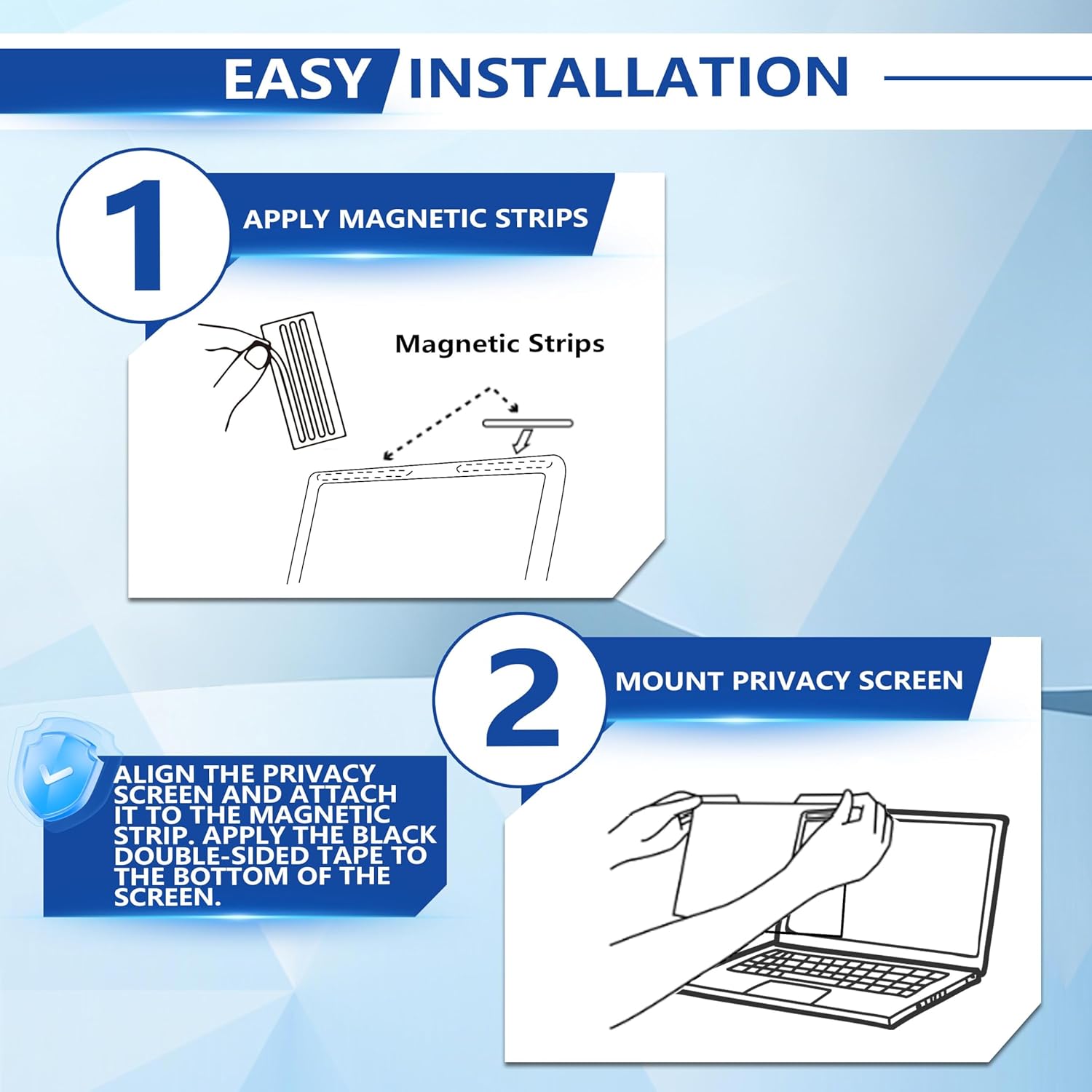 Thumbnail 3 de Magnetic Laptop Privacy Screen 14 Inch 16:10 — Privacy Shield for Open Workspaces