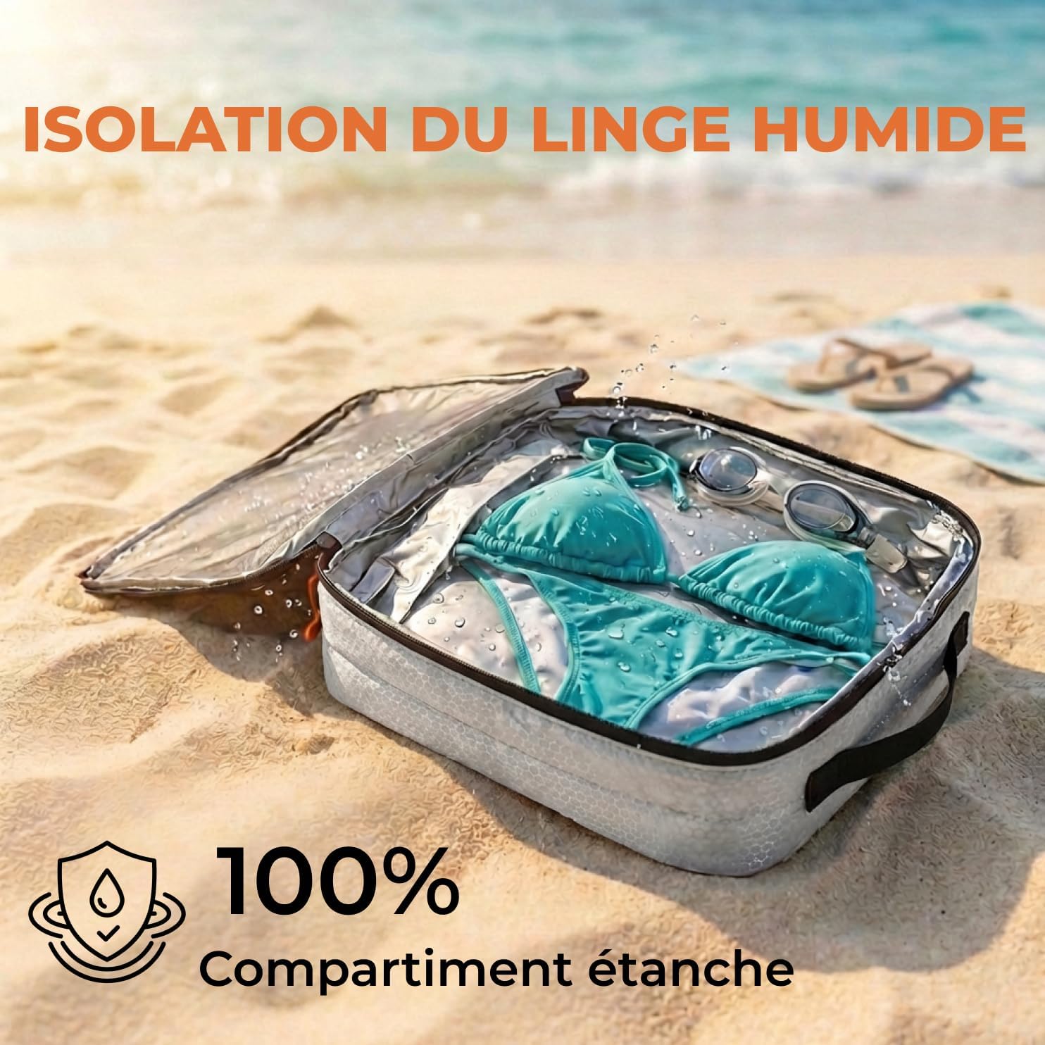 Thumbnail 3 de LOONARA Sacs de compression pour valises et sacs à dos (4 pièces) – Cubes compressibles et organisation de bagages