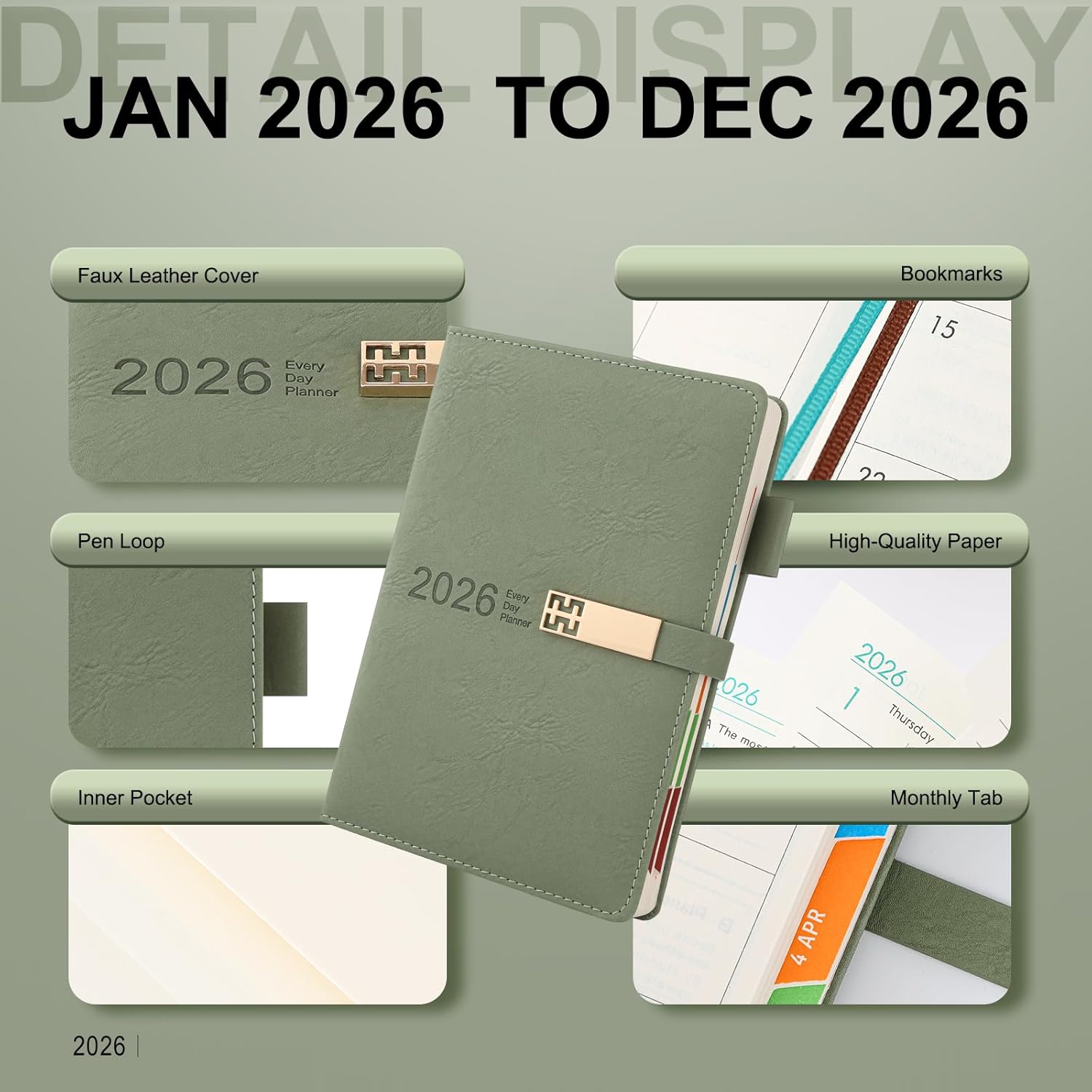Thumbnail 1 de Agenda 2026 A5 une page par jour 🗓️