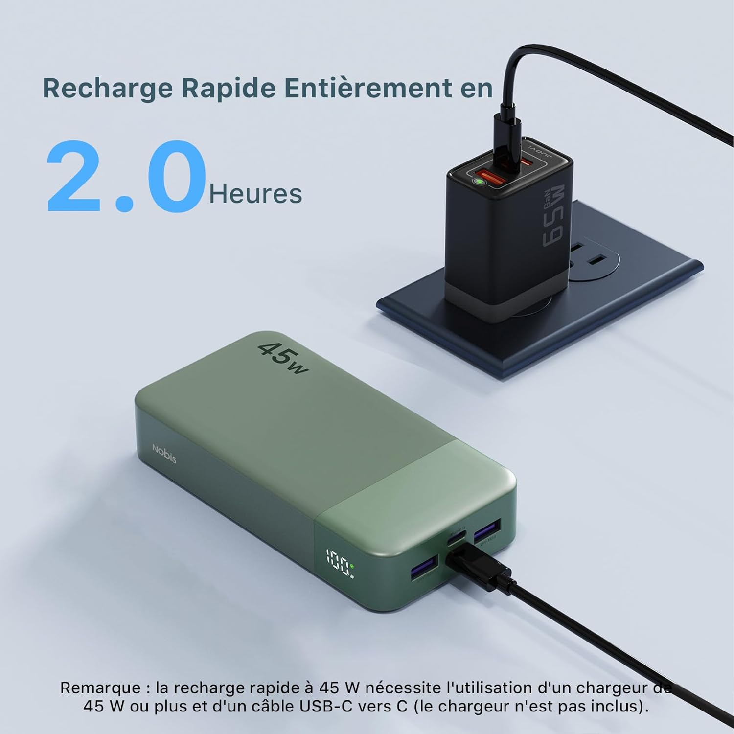 Thumbnail 4 de Nobis Batterie Externe 20000mAh Power Bank 45W — Chargeur portable