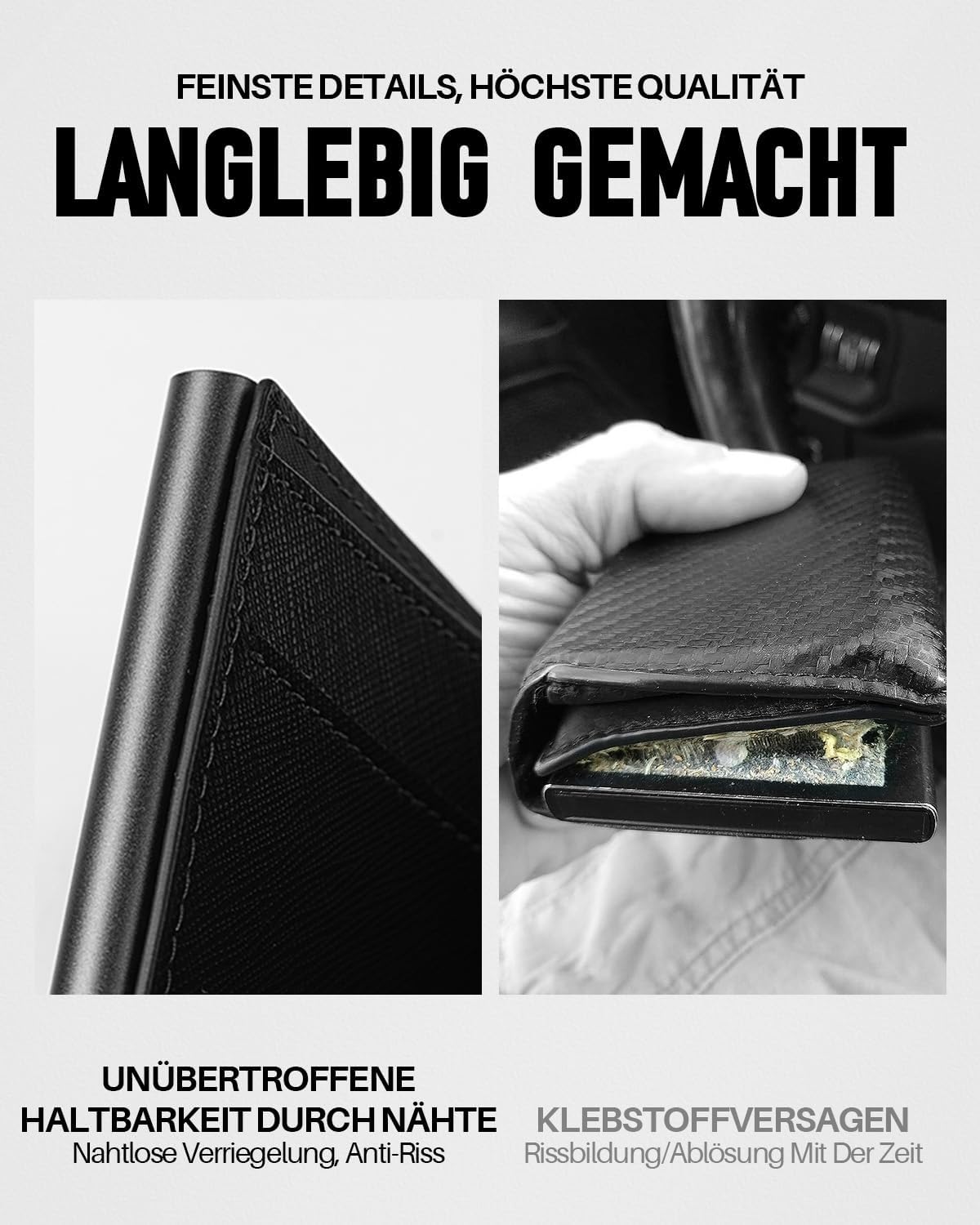 Thumbnail 4 de MYSHION Herren-Geldbörse mit Münzfach, Sichtfenster & RFID-Schutz – Smart Wallet mit 6 Kartenfächern