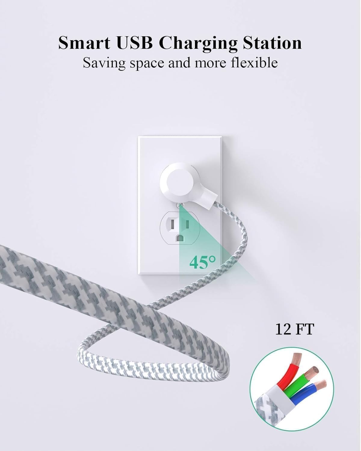 Thumbnail 6 de mifaso 2 Pack Power Strip 12FT extension cord