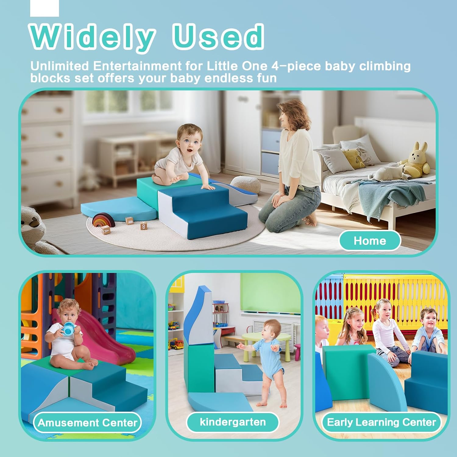 Thumbnail 5 de TODIBY 4-Piece Soft Climbing Blocks for Toddlers