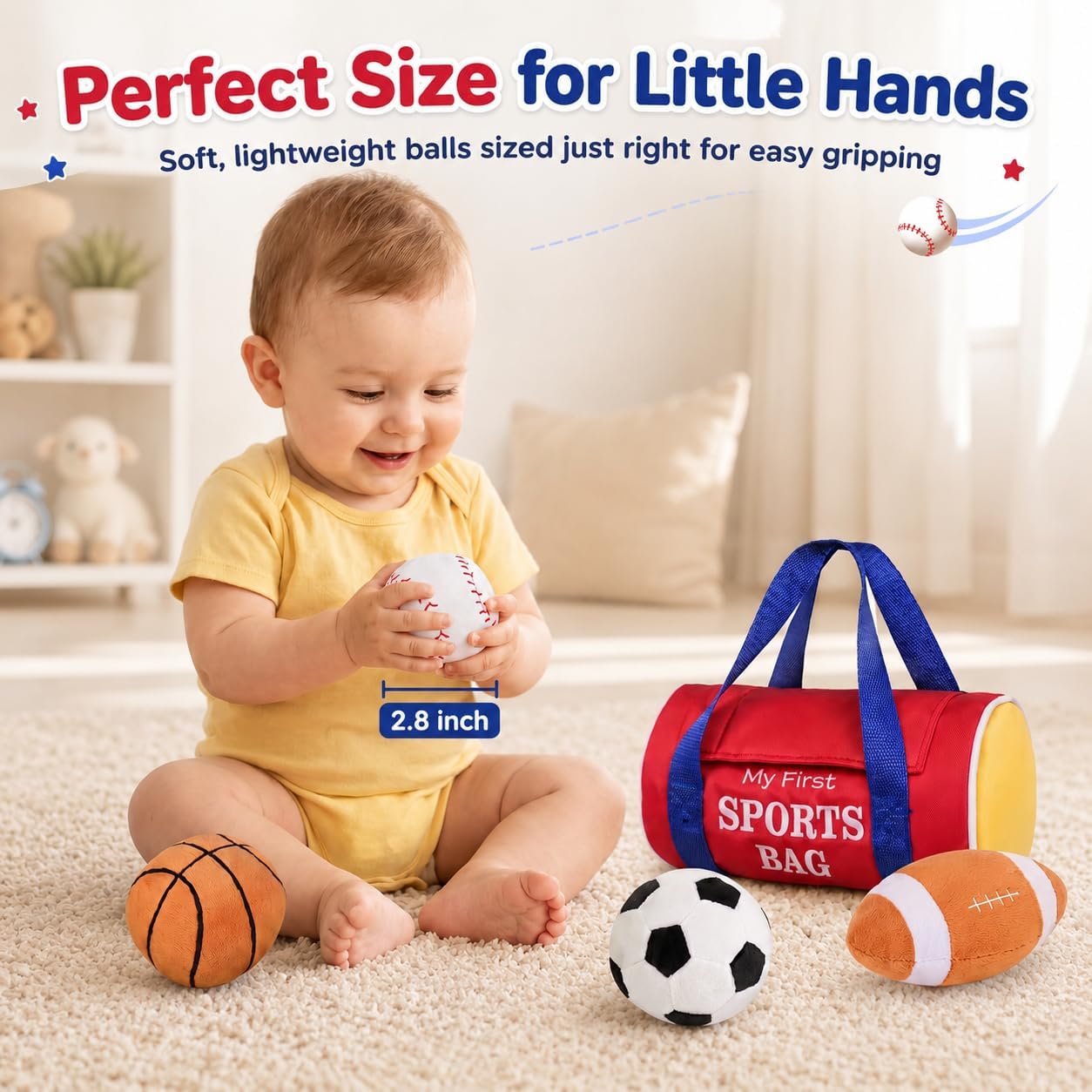 Thumbnail 2 de KMUYSL Baby Toys 0-12 Months: My First Sports Bag Plush Toy