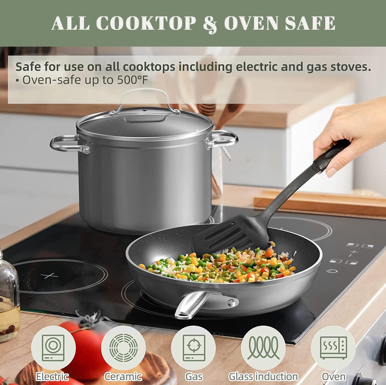 Thumbnail 4 de Nuwave 9pc Cookware Set nonstick, induction-ready