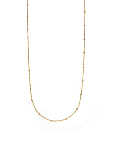 Detalle de Purelei Liilii lange Halskette, Edelstahl, 14K vergoldet, verstellbar 55–60 cm