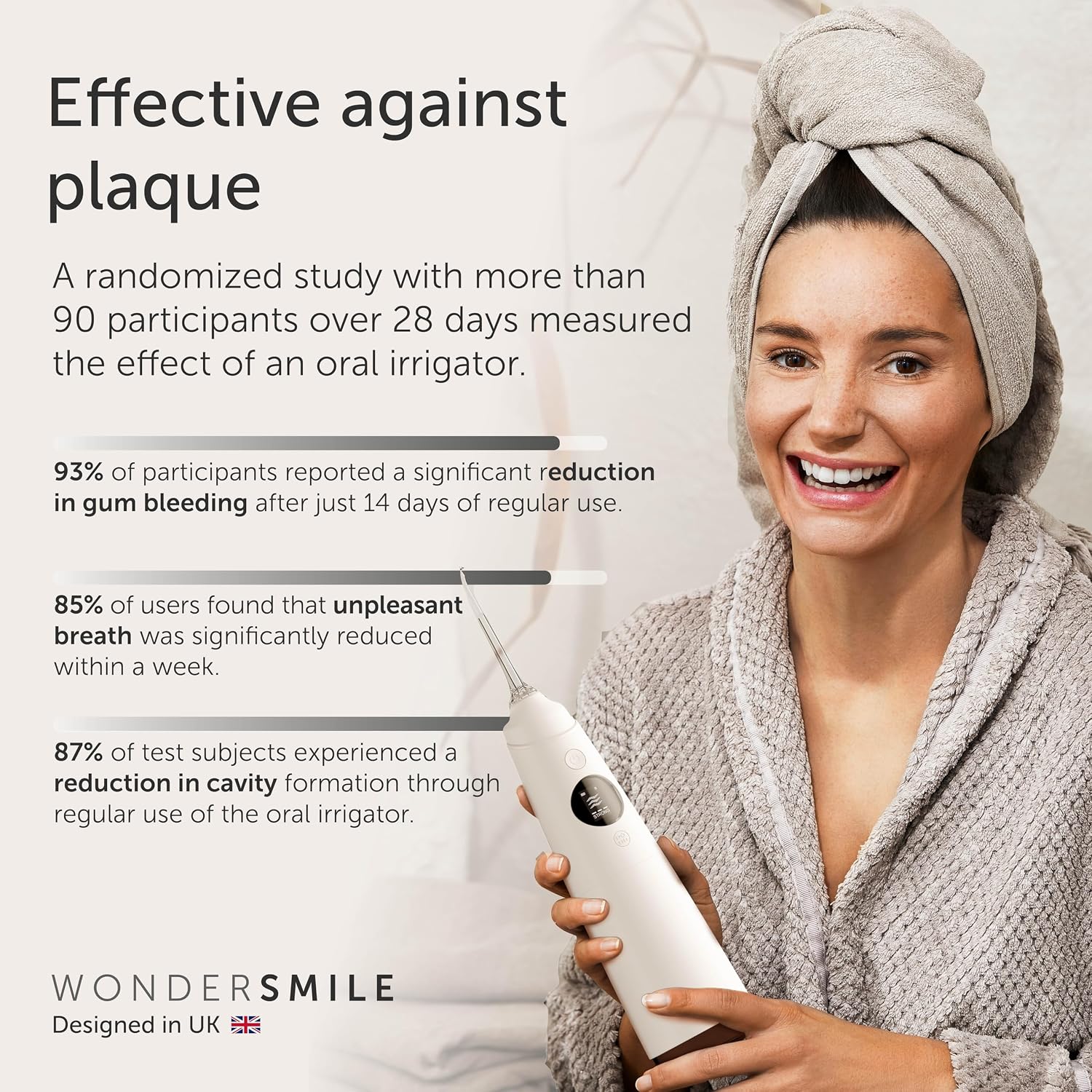 Thumbnail 3 de Wondersmile Water Dental Flosser for Teeth — Cordless Portable IPX7, All White, 5 Modes