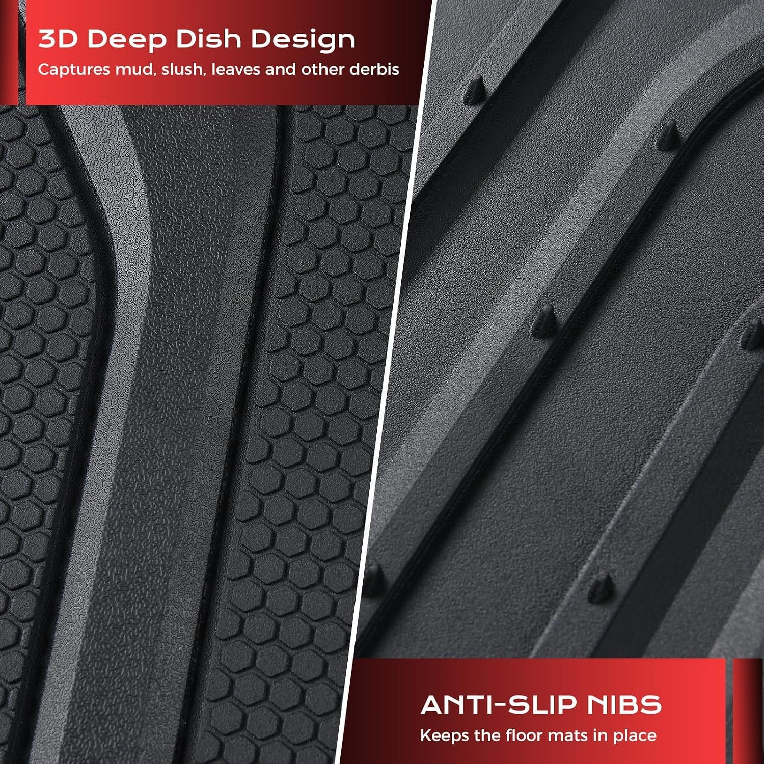 Detalle de Coverado Car Floor Mats 3-Piece Set