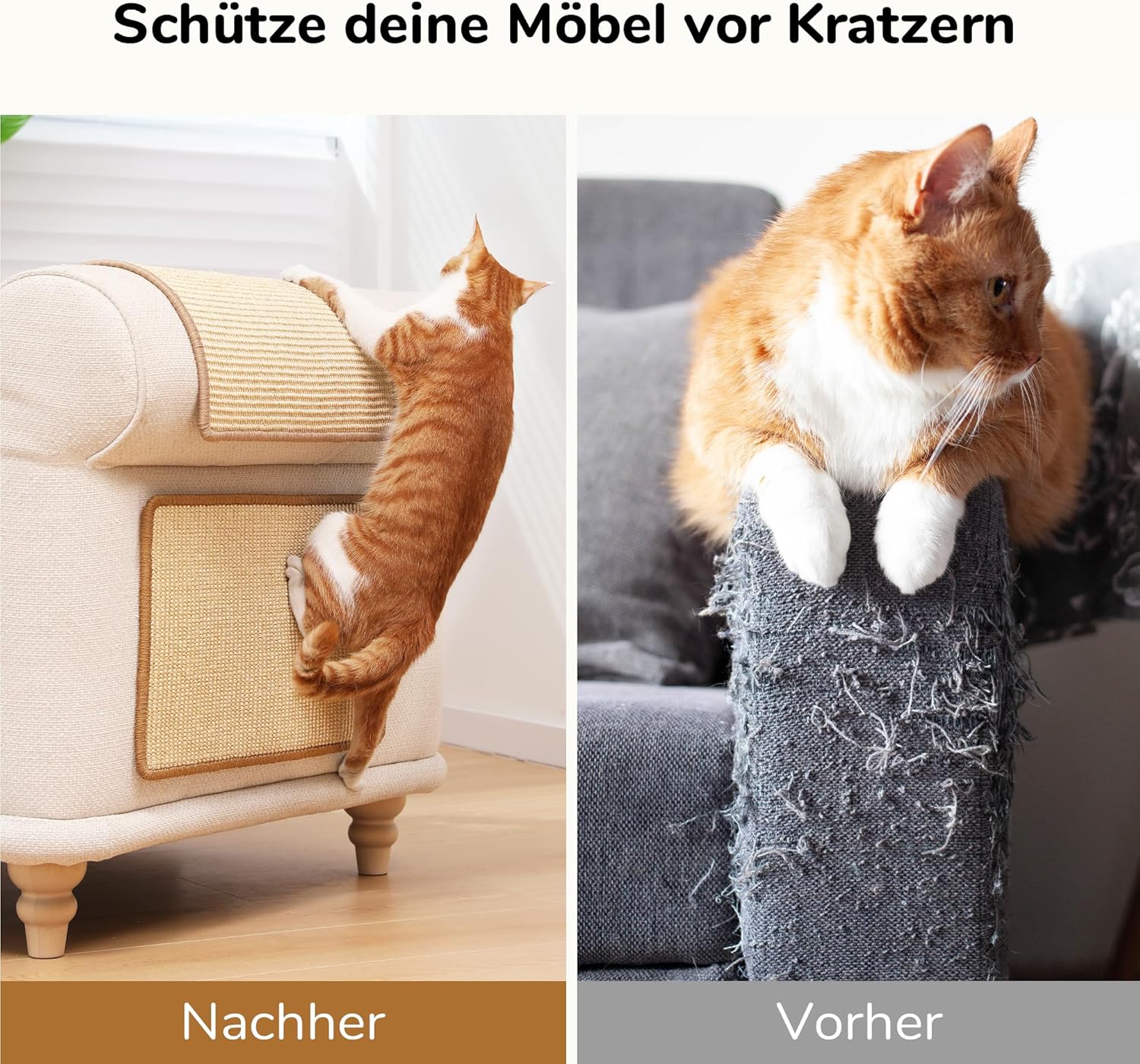 Thumbnail 6 de FUKUMARU Kratzmatte aus natürlichem Sisal (2er-Set) – 50 x 30 cm, fürs Kratzen an Boden & Wand