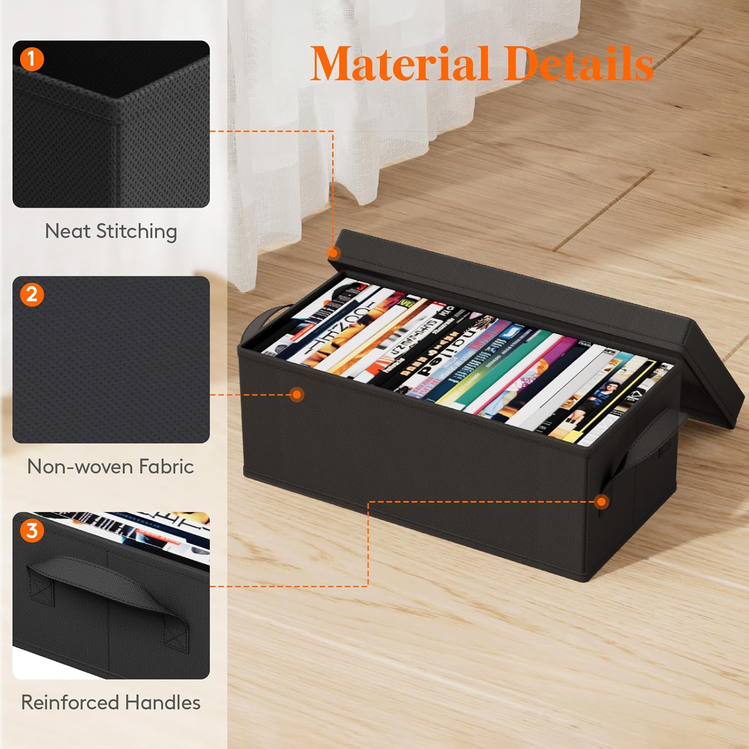 Detalle 2 de Lifewit Confezione da 4 Porta DVD: Contenitori impilabili per 100 DVD