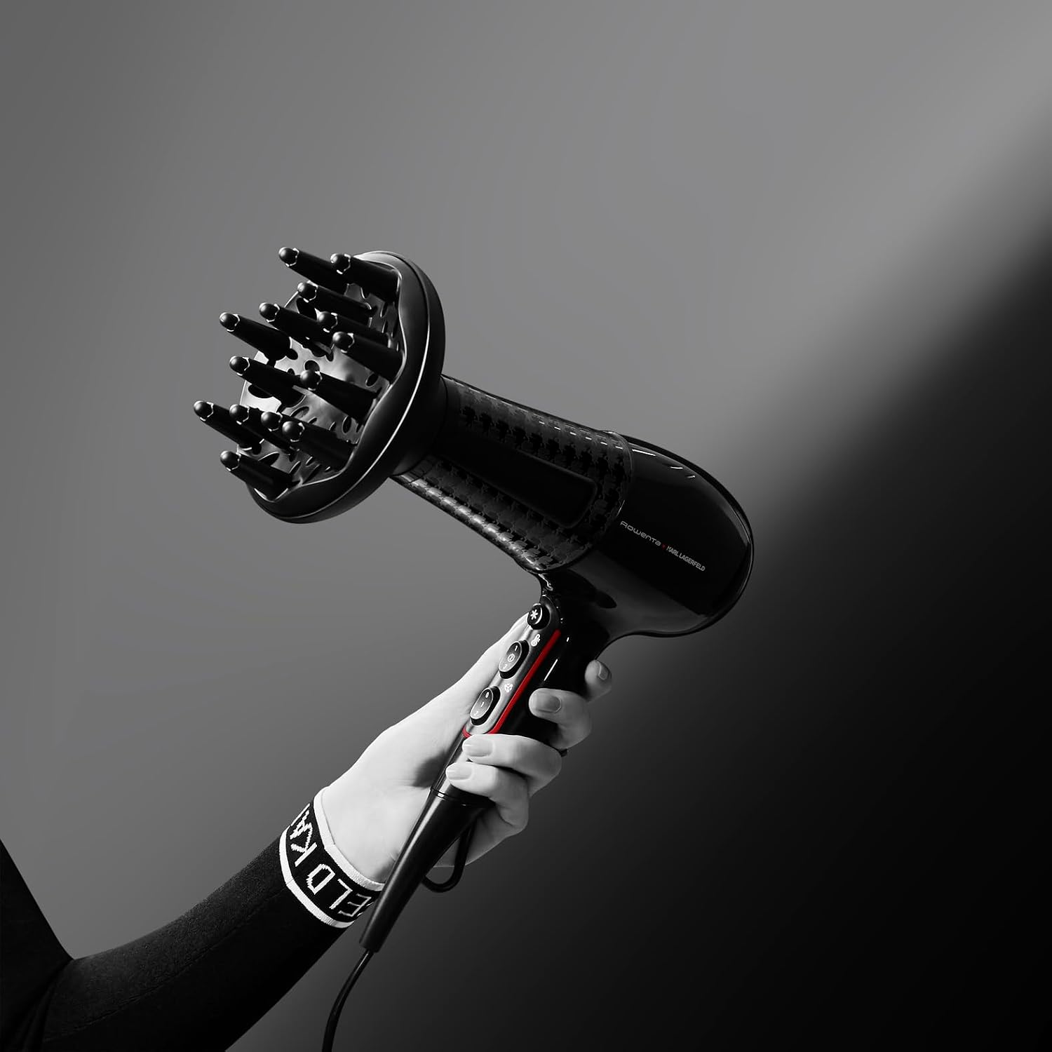 Detalle de Rowenta x Karl Lagerfeld CV591L Powerline Asciugacapelli da 2300 W con Boost di Ioni e Thermo Control