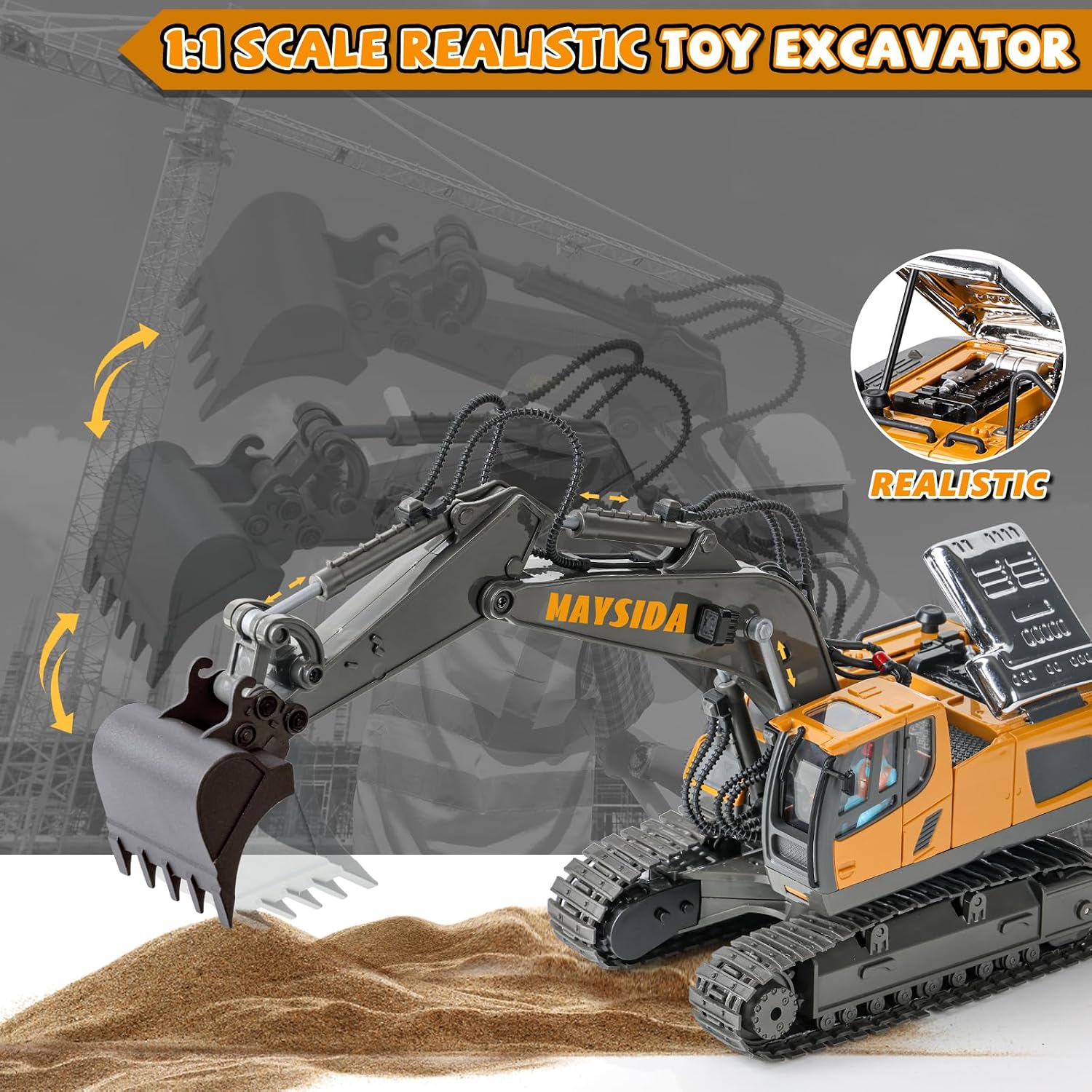 Detalle 2 de maysida Excavadora teledirigida 2,4 GHz