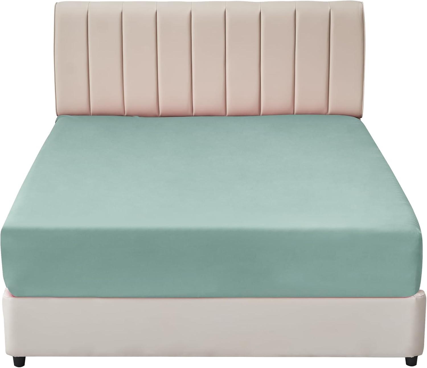 Thumbnail 1 de Aisbo Super King Fitted Sheet Sage Green (Extra Deep Pocket 16 inch / 40 cm) – Brushed Microfibre